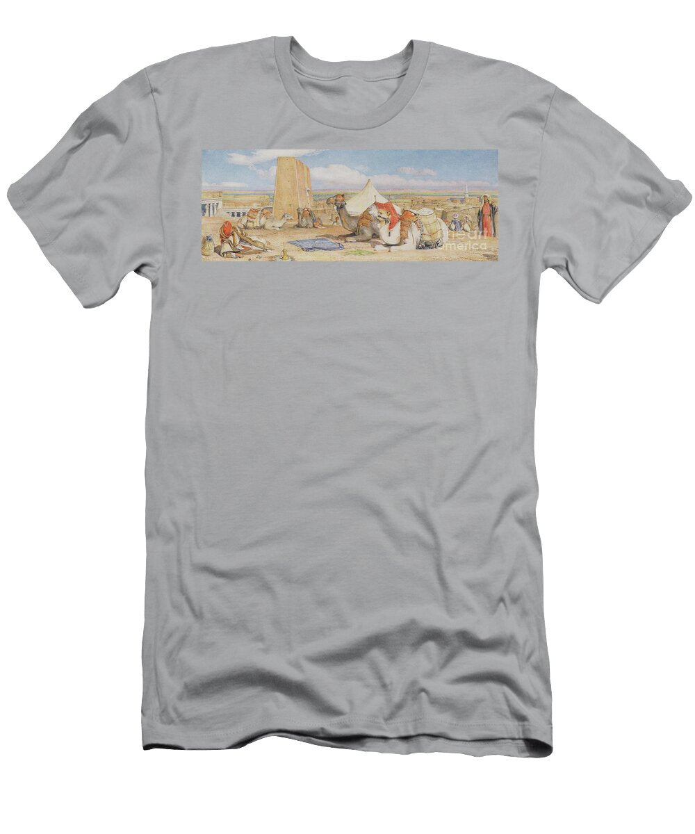 The Caravan an Arab Encampment At Edfou John Frederick Lewis T-Shirt